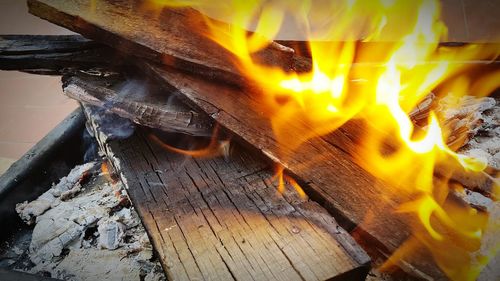 Close-up of firewood