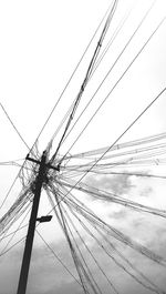 Low angle view of power lines