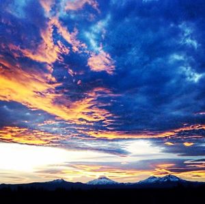 Dramatic sky over landscape