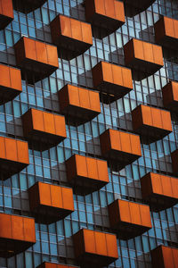 Low angle view of orange building