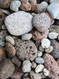 High angle view of stones