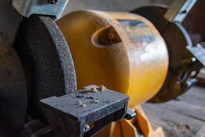 Close-up of machine part
