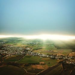 High angle view of townscape against sky