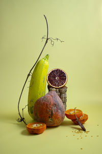 Close-up of fruits on table