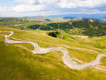 High angle view of landscape against sky