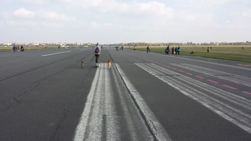 People walking on the road