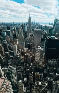 Aerial view of buildings in city