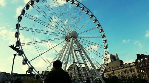 Low angle view of ferris wheel