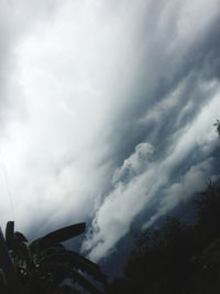 Low angle view of clouds in sky