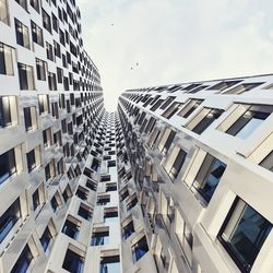 Low angle view of residential buildings against sky