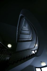 Low angle view of spiral stairs