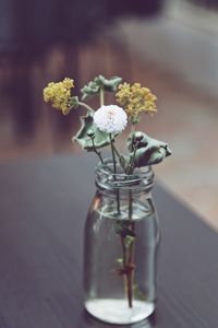 Close-up of vase on table