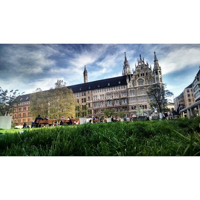 architecture, building exterior, built structure, transfer print, sky, religion, church, place of worship, city, auto post production filter, cathedral, famous place, spirituality, travel destinations, cloud - sky, history, tree, tower