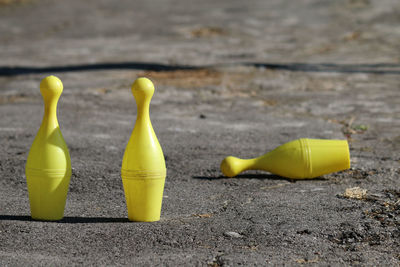 Close-up of yellow sand on beach