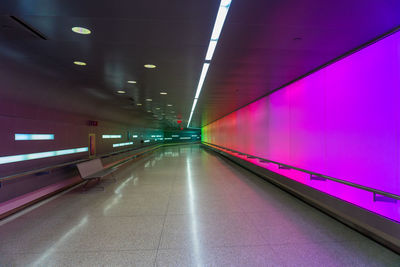 Illuminated underground walkway