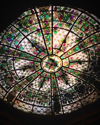 Low angle view of colorful ceiling