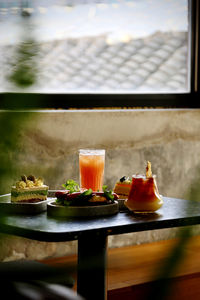 Close-up of food on table