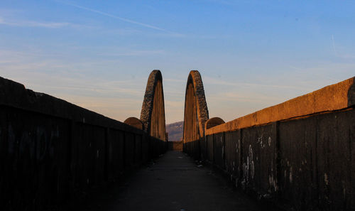 View of bridge against clear sky