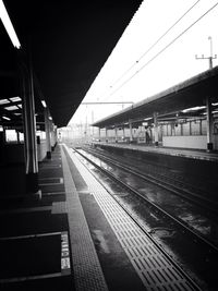 Train on railroad station platform