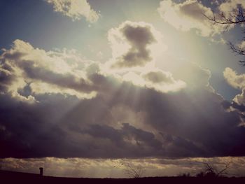 Low angle view of cloudy sky