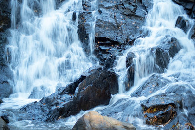 Scenic view of waterfall