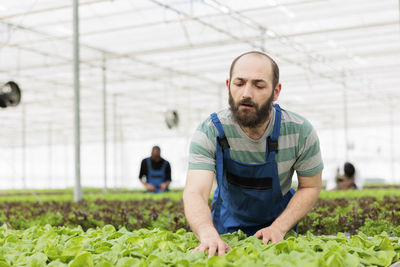 Man gardening