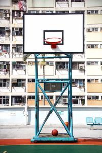 View of basketball hoop