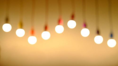 Defocused lights at night