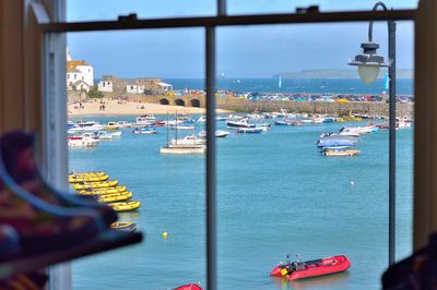 Sailboats in sea