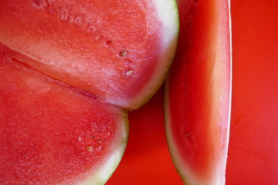 Close-up of watermelon on table