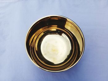 High angle view of drink on table