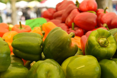 Close-up of pepper for sale in market