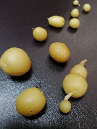 High angle view of fruits on table