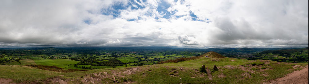 Panoramic shot of land against sky