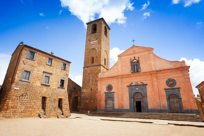 Low angle view of historic building against sky