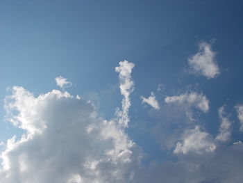 Low angle view of cloudy sky