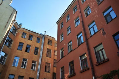 Low angle view of residential building against sky