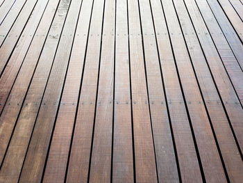 Close-up of dry leaves on wooden floor