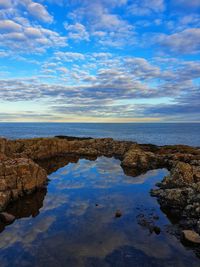 Scenic view of sea against sky