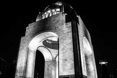 Low angle view of illuminated building