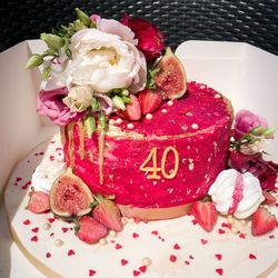 Close-up of strawberries in plate