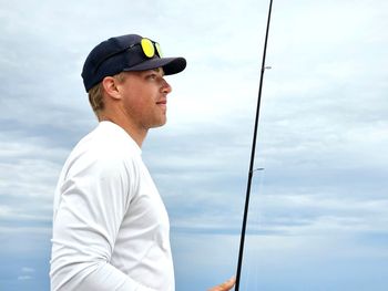 Man standing against sky