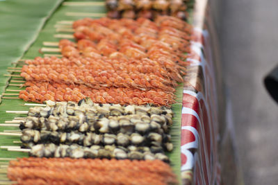 Close-up of meat for sale in market