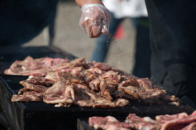 Close-up of preparing food