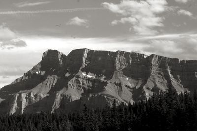 Scenic view of rocky mountains against sky