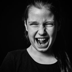 Close-up portrait of teenage girl