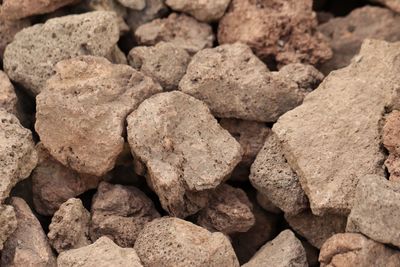 Full frame shot of stones pile