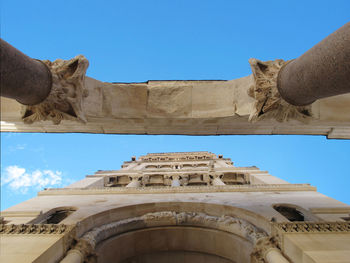 Low angle view of historical building against sky