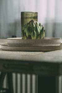 Close-up of organic food on plate