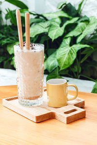 Close-up of drink on table